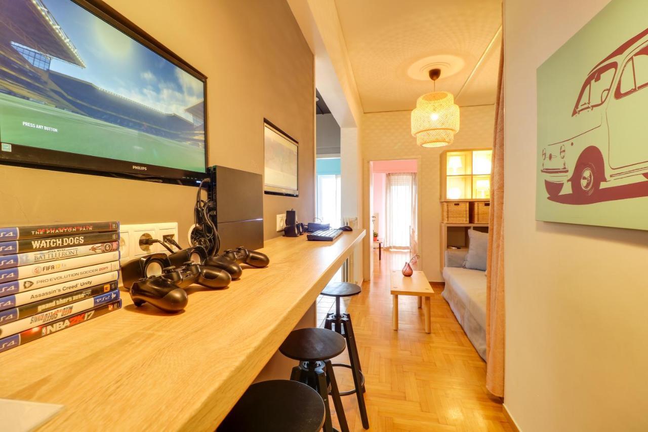 Spacious Central Flat☆3Min To Metro☆Ac|Netflix|Pc Athén Kültér fotó