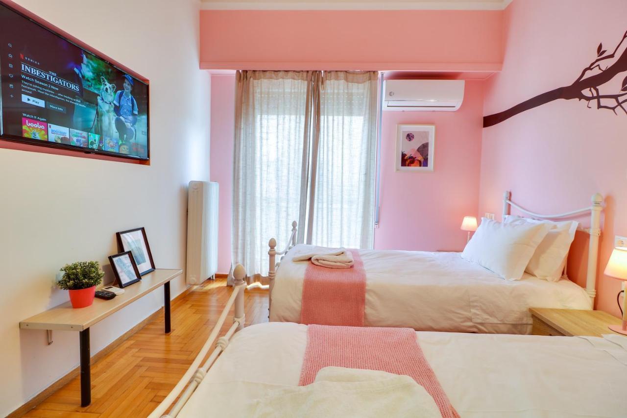 Spacious Central Flat☆3Min To Metro☆Ac|Netflix|Pc Athén Kültér fotó
